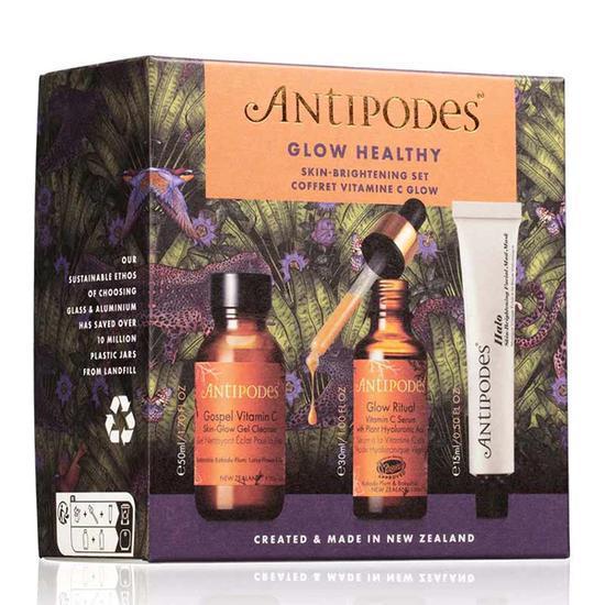 Antipodes Glow Healthy Gift Set Serum + Cleanser + Mud Mask