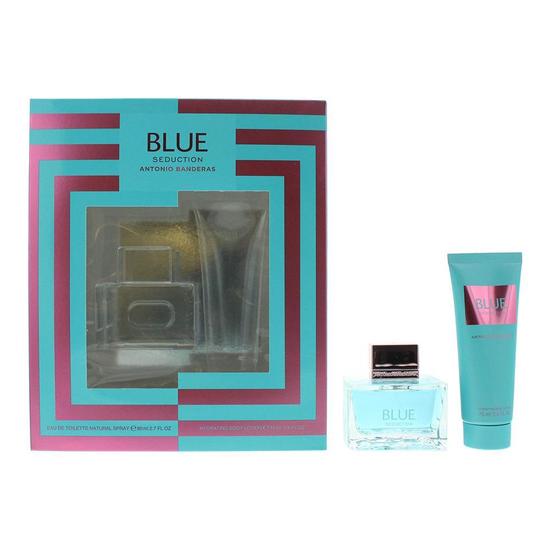Antonio Banderas Blue Seduction Eau De Toilette Gift Set 80ml Eau De Toilette + 75ml Body Lotion