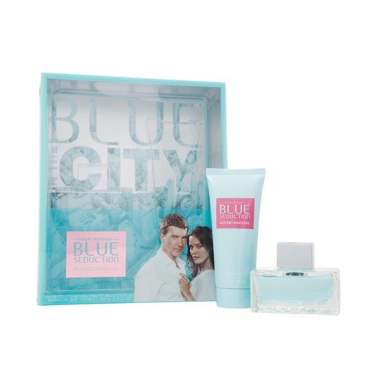 Antonio Banderas Blue Seduction For Women Gift Set 80ml Eau De Toilette + 150ml Deodorant Spray