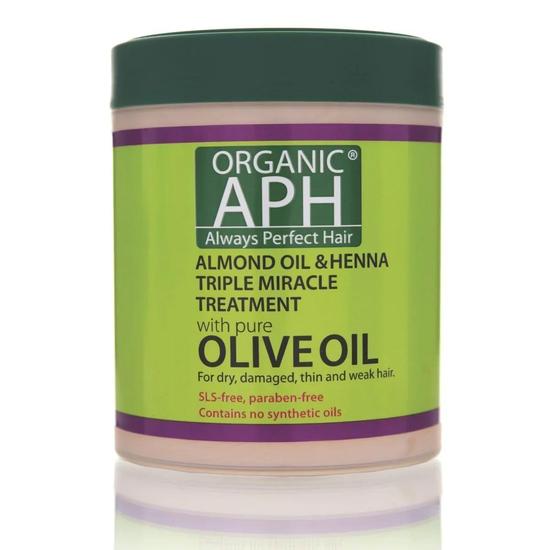 Aphrodite Organic Olive Oil Triple Miracle Almond & Henna Hair Treatment