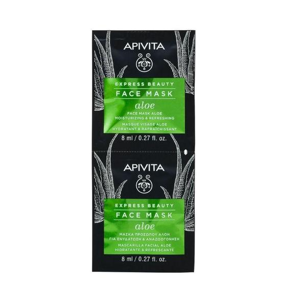 APIVITA Aloe Moisturising & Refreshing Face Mask 2x8ml