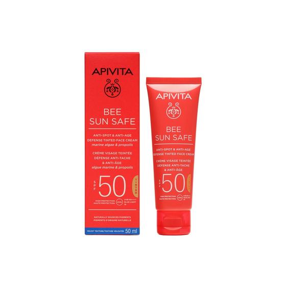 APIVITA Bee Sun Safe Anti-Spot & Anti-Age Tinted Face Cream SPF 50 50ml