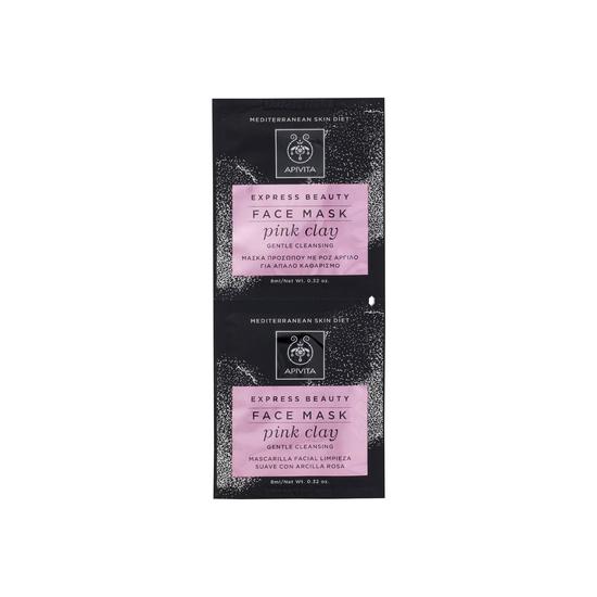 APIVITA Express Beauty Face Mask Pink Clay 2x8ml