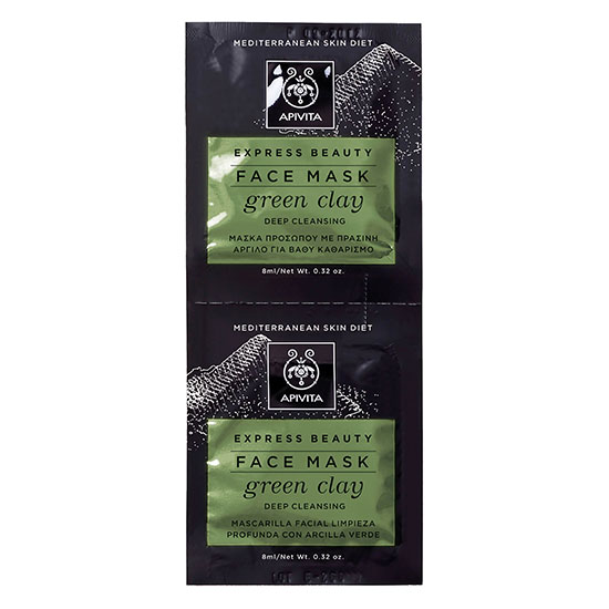 APIVITA Express Deep Cleansing Face Mask Green Clay 2x8ml