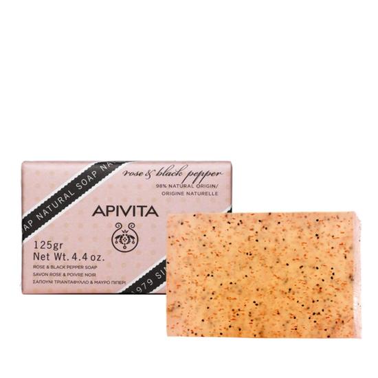 APIVITA Natural Soap With Rose & Black Pepper 125g