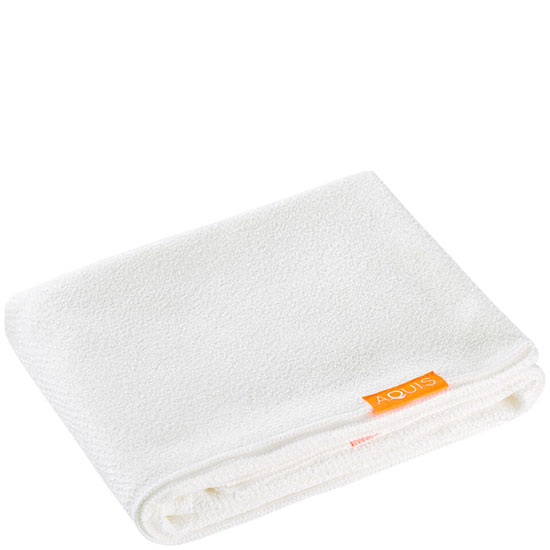 Aquis Lisse Luxe Long Hair Towel White