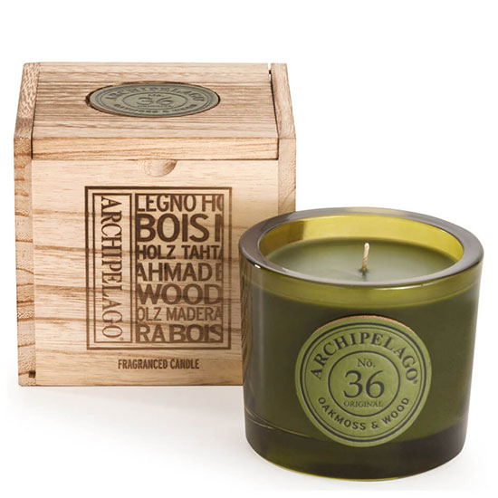 Archipelago Botanicals Wood Collection Oakmoss and Wood Boxed Candle 207g