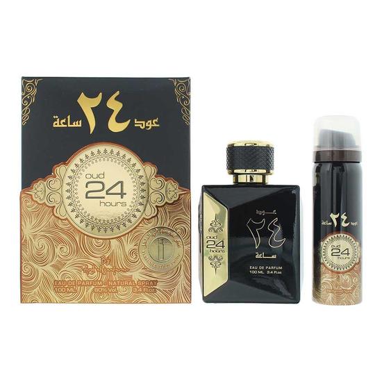 Ard Al Zaafaran Oud 24 Hours Eau De Parfum 100ml + Deodorant Spray 50ml Gift Set 100ml