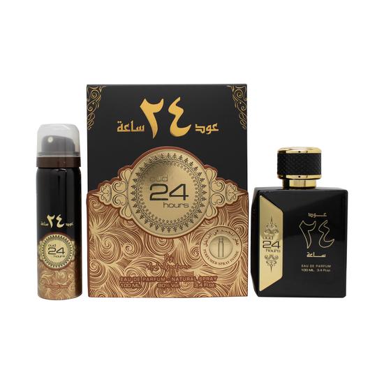 Ard Al Zaafaran Oud 24 Hours Gift Set 100ml Eau De Parfum + 50ml Deodorant Spray