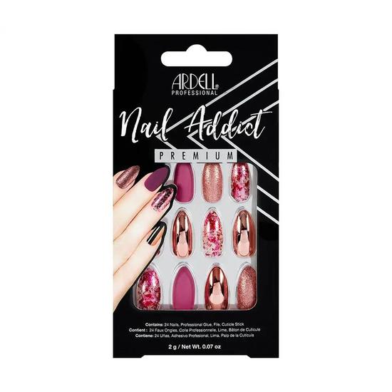 Ardell Nail Addict Premium Nails Chrome Pink Foil