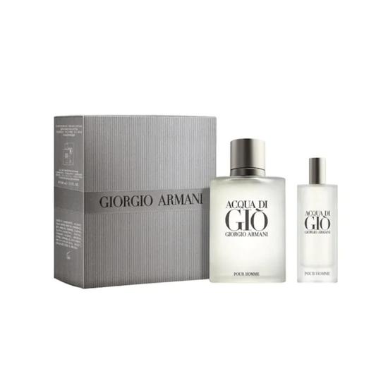 armani acqua di gio eau de toilette men's aftershave gift set spray with 15ml eau de toilette