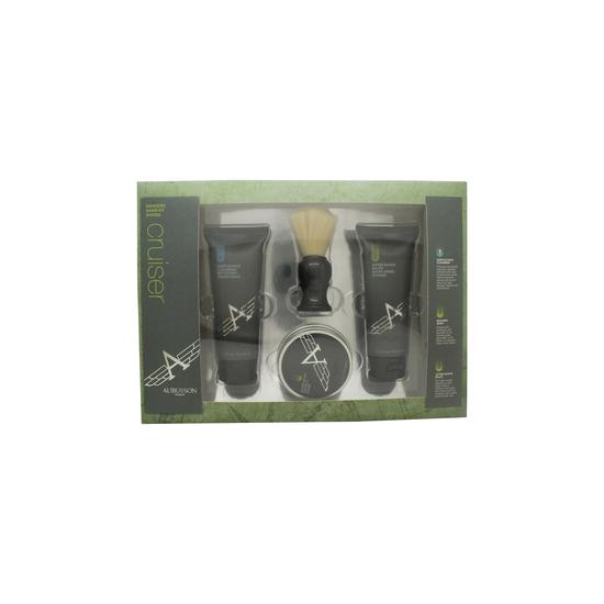 Aubusson Cruiser Grooming Gift Set 100ml Aftershave Balm + 100ml Cleanser + 60g Soap + Shaving Brush