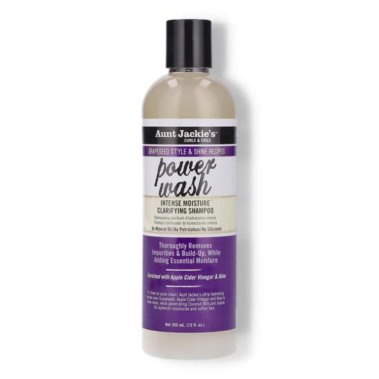 Aunt Jackie's Grapeseed Power Wash Intense Moisture Clarifying Shampoo 12oz