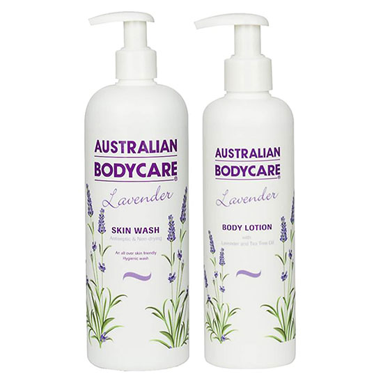 Australian Bodycare Lavender Skin Wash & Lavender Body Lotion Bundle 500ml