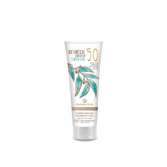Australian Gold Botanical Tinted Face Mineral Lotion Medium SPF 50 Medium