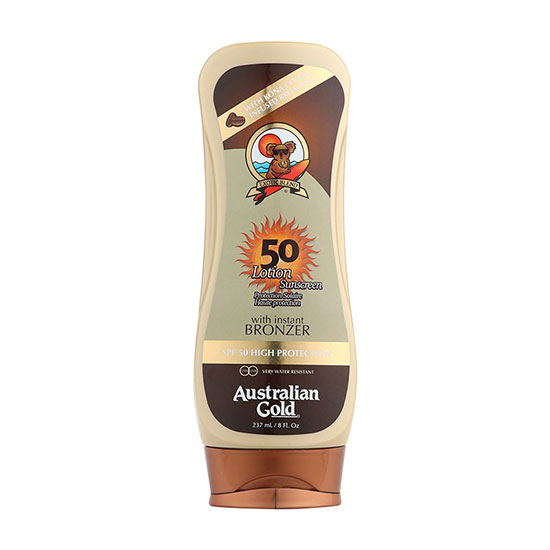Australian Gold Lotion Sunscreen With Bronzer SPF50 237ml