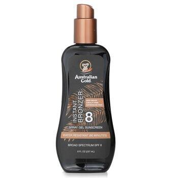 Australian Gold Spray Gel Sunscreen SPF 8 With Instant Bronzer 237ml