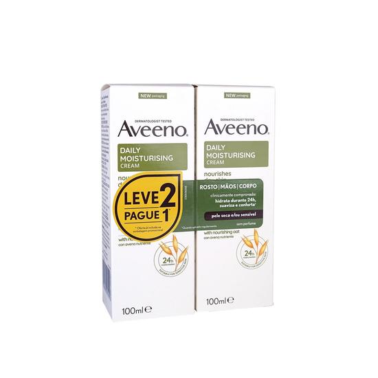 Aveeno Daily Moisturising Hydrating Cream 100ml x2