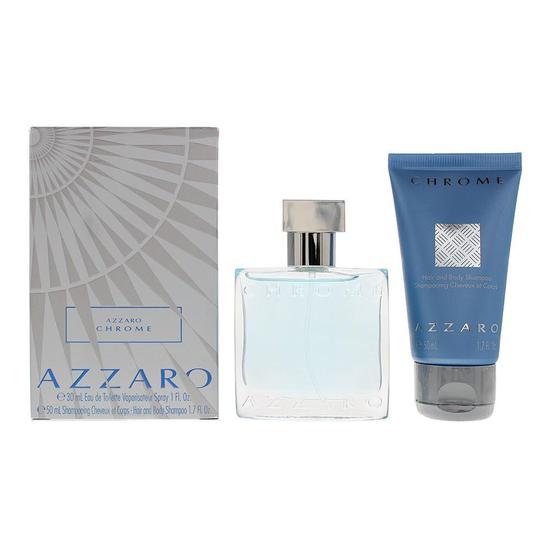 Azzaro Chrome Eau De Toilette 30ml + Hair & Body Shampoo 50ml Gift Set 30ml