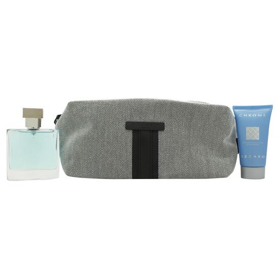Azzaro Chrome Gift Set 100ml Eau De Toilette + 75ml Shower Gel + 10ml Eau De Toilette