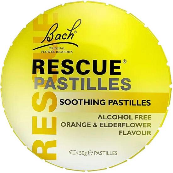 Bach Rescue Pastilles Orange & Elderflower 50g