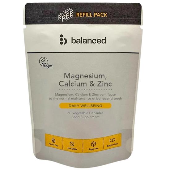 Balanced Magnesium Calcium & Zinc Capsules 60 Capsules - Refill
