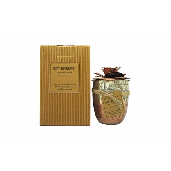 Bali Mantra Camellia Glass Copper Candle Redcurrant