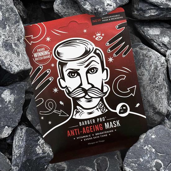 BARBER PRO ANTI-AGEING Face Sheet Mask 100% Biodegradable