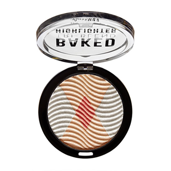 Barry M Baked Tri Blend Highlighter Silver Solstice 5.4g