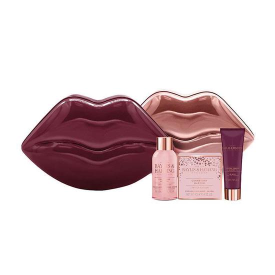 Baylis & Harding Cranberry Martin Lip Shaped Tin Gift Set