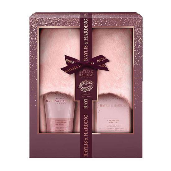 Baylis & Harding Cranberry Martini Slipper Set