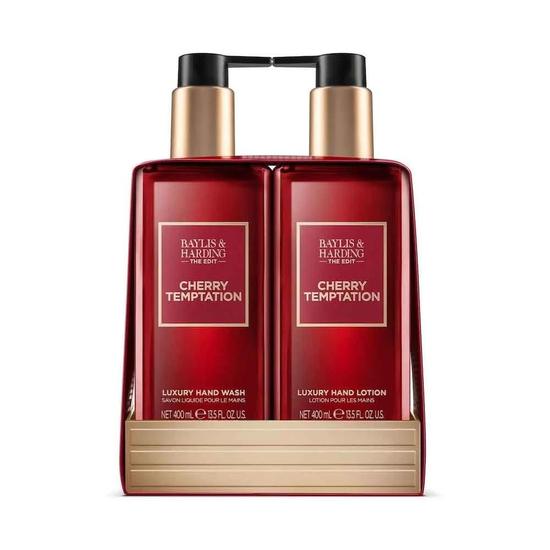 Baylis & Harding 'EDIT' Edition Cherry Temptation Luxury Hand Wash & Hand Lotion Set 2 x 400ml