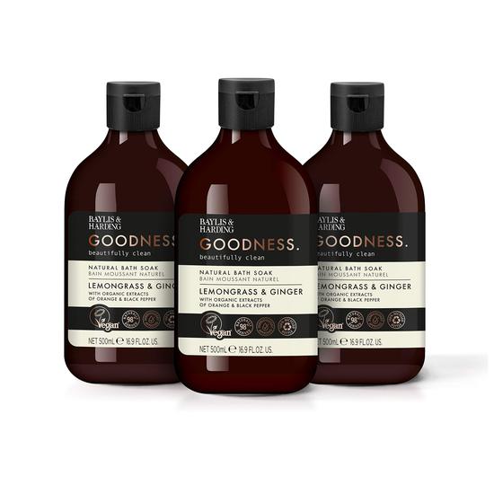 Baylis & Harding Goodness Lemongrass & Ginger Bath Soak 3 x 500ml