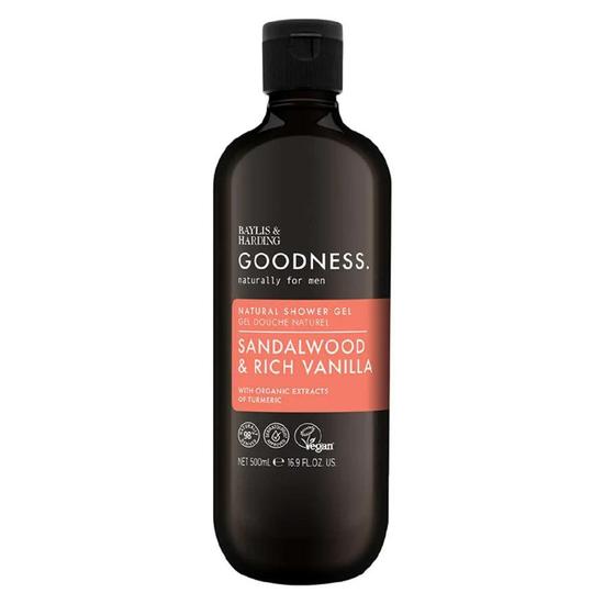 Baylis & Harding Goodness Mens Sandalwood & Rich Vanilla Shower Gel 500ml