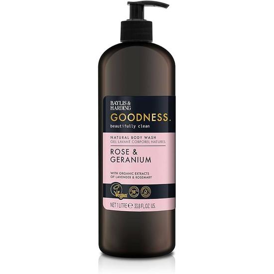 Baylis & Harding Goodness Rose & Geranium Natural Body Wash 1L