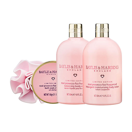 Baylis & Harding Rose Prosecco Fizz Gift Set 4PC 500ml
