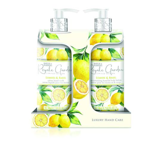 Baylis & Harding Royale Garden Lemon & Basil Hand Wash & Lotion Set