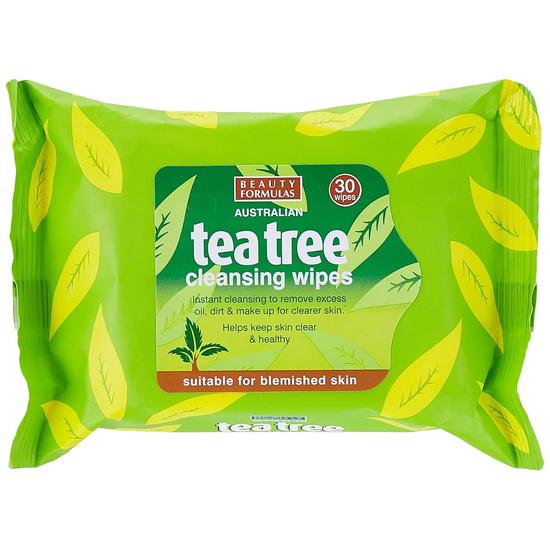 Beauty Formulas Tea Tree Cleansing Wipes
