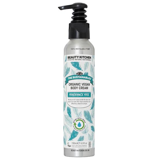 Beauty Kitchen The Sustainables Fragrance Free Organic Vegan Body Cream 150ml