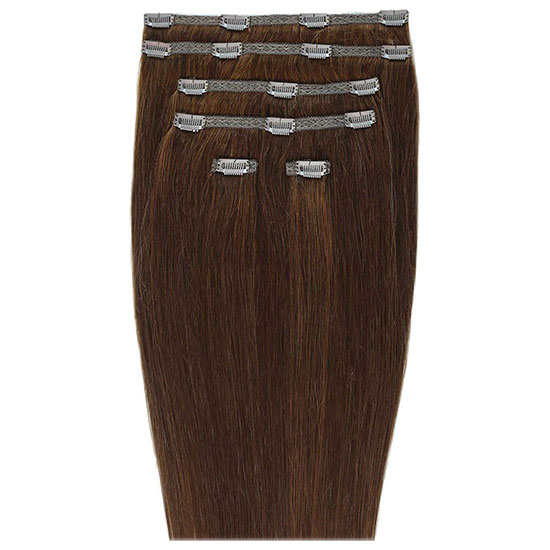 Beauty Works 18 Double Hair Set Clip In Extensions Chocolate 4/6