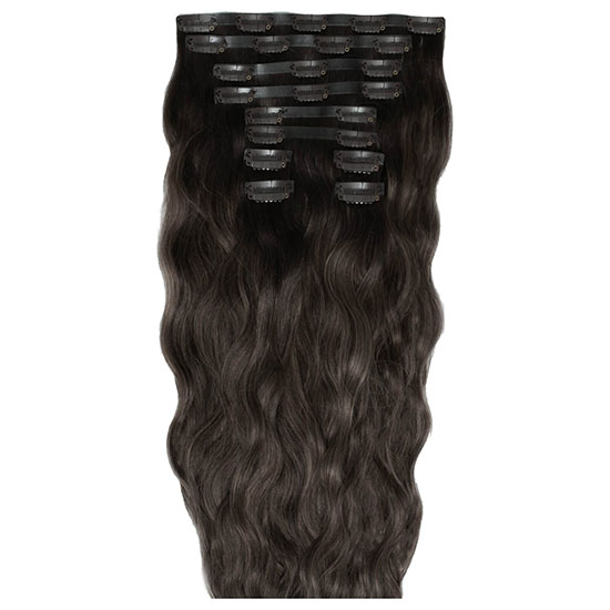 Beauty Works 18 Inch Beach Wave Double Hair Extension Set Raven