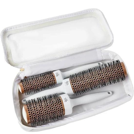 Beauty Works Blowdry Brush Gift Set Vegan Nylon Bristle Ceramic Brushes - 33mm, 43mm & 53mm