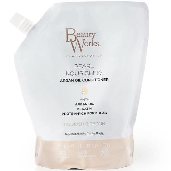 Beauty Works Pearl Nourishing Argan Oil Conditioner 500ml refill