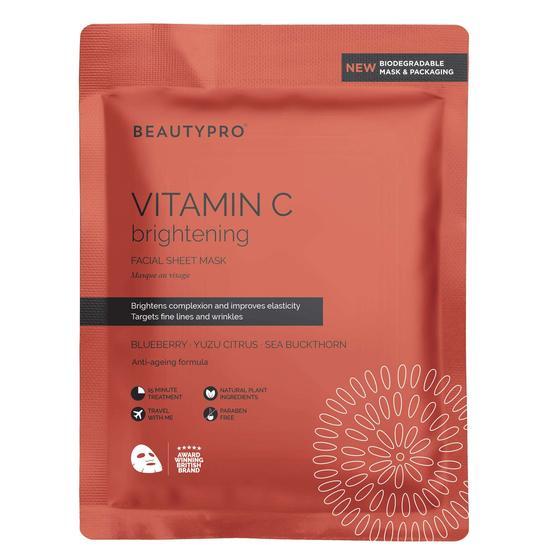 BeautyPro Brightening Collagen Sheet Mask With Vitamin C 23ml