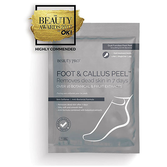 BeautyPro Foot & Callus Peel With Over 17 Botanical & Fruit Extracts 1 Pair