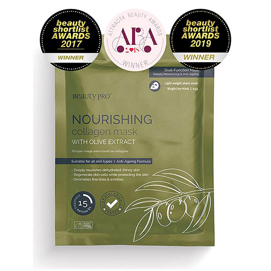 BeautyPro Nourishing Collagen Sheet Mask With Olive Extract