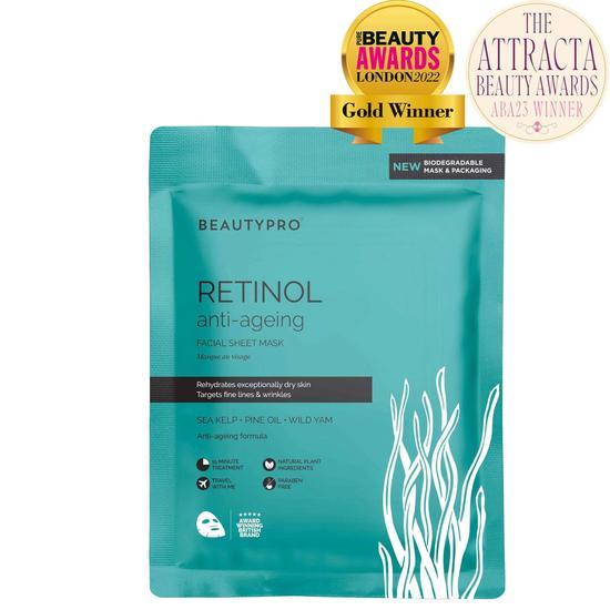 BeautyPro Retinol Anti-Ageing Facial Sheet Mask