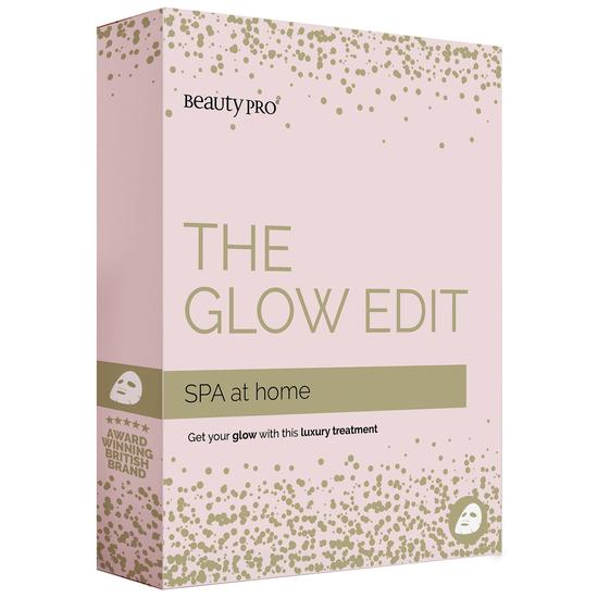 BeautyPro Spa At Home: The Glow Edit Set 1 Gold Foil Mask, 1 Under Eye Mask & 1 Bubbling Cleansing Mask