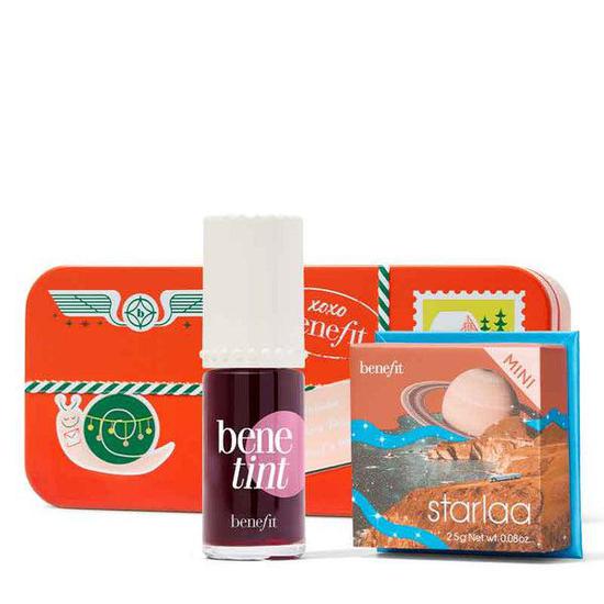 Benefit Blushin' Benetint Bundle Gift Set Full-size lip & liquid blush + mini rosy bronze blush
