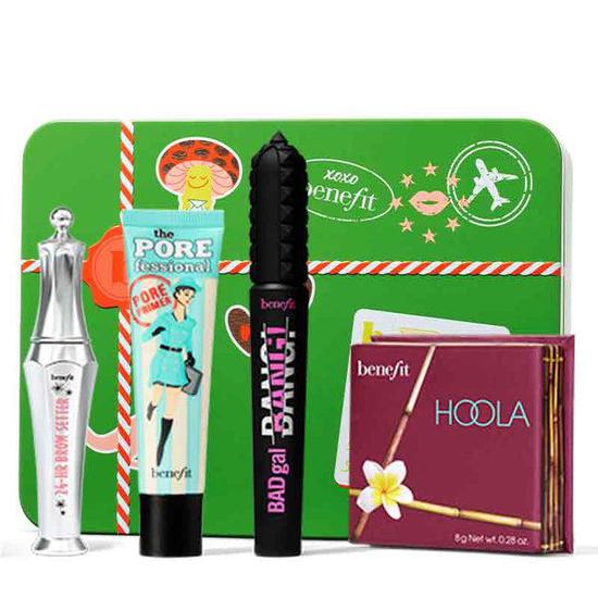 Benefit Full Glam Greetings Gift Set Volumizing mascara + matte bronzer + pore primer + brow-setting gel